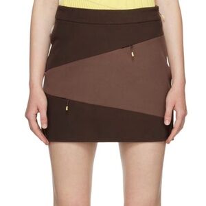 SSENSE DANIËLLE CATHARI Brown Cotton Mini Skirt